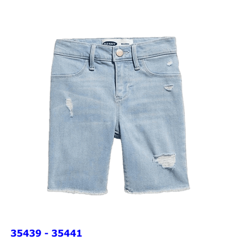 Quần lửng jean Old Navy xanh rách - size 16y