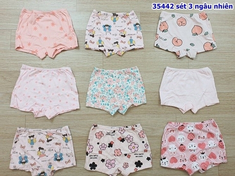 Set 3 quần chíp đùi MayKid bé gái - size 11/12y