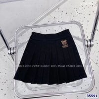 Chân váy dạ đen - size 6/7y