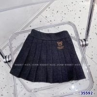Chân váy dạ xám đậm - size 4/5y