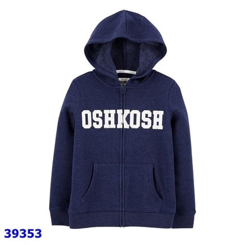 Áo khoác OshKosh xanh chữ OshKosh - size 10y