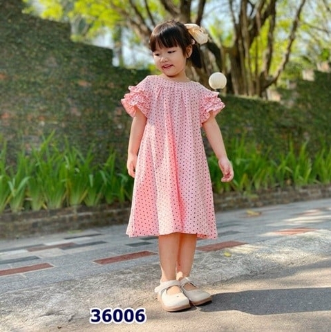 Đầm MiaKids hồng chấm bi- size 2-3y
