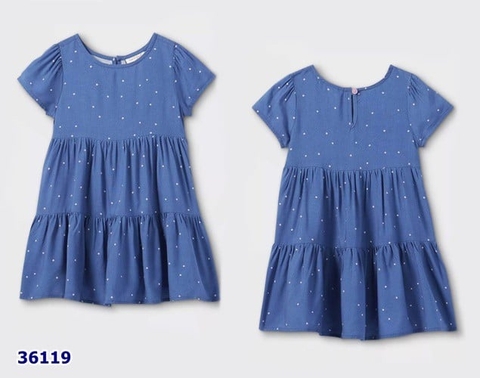 Đầm Cat&Jack xanh chấm bi - size 5y