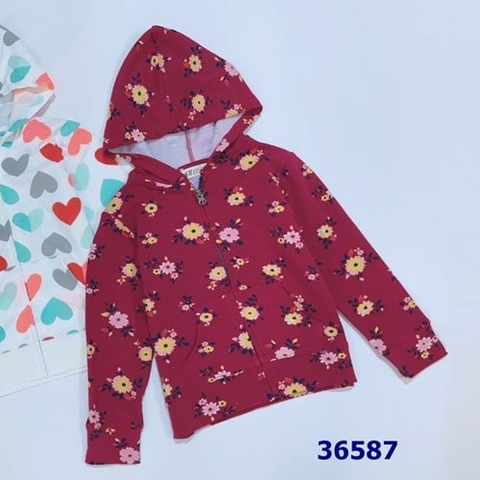 Áo khoác H&M đỏ hoa vàng - size 6-8y