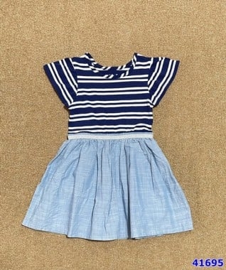 Đầm Cat&Jack xanh đen sọc - size 4y