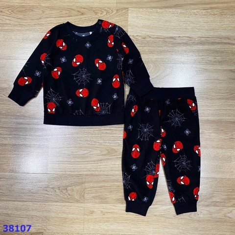 Bộ Next đen in Spiderman - size 9-12m
