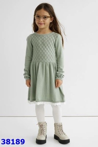 Đầm HM xanh - size 4-6y
