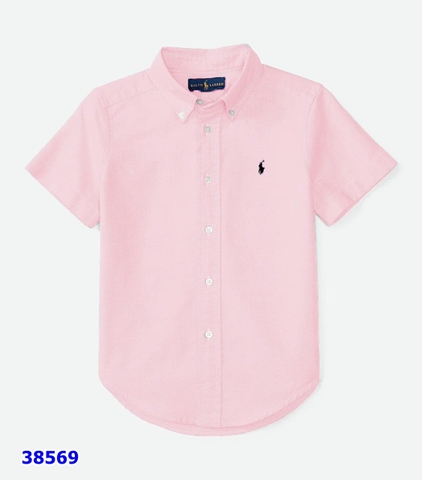 Áo sơmi Polo hồng nhạt- size 18y