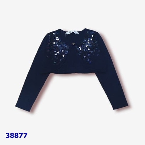 Cardigan HM xanh đính cườm lớn - size 2-4y