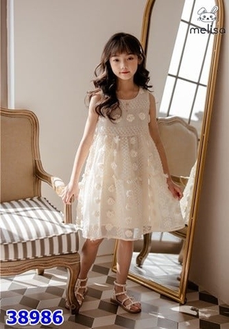 Đầm Melisa màu kem - size 18/24m
