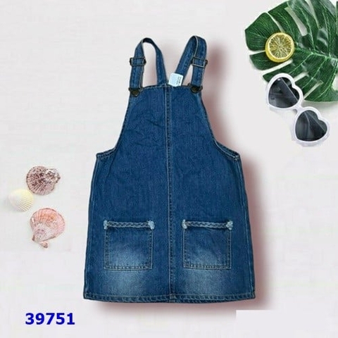 Yếm jean Polomino xanh đậm 2 túi - size 110