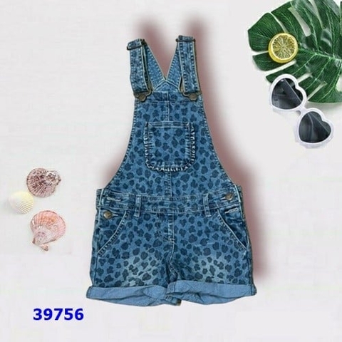 Yếm jean Polomino xanh beo - size 122
