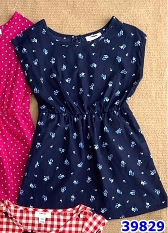 Đầm OldNavy xanh hoa hồng - size 5y