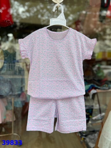 Bộ Chummy xuất Hàn tím in hoa - size 130