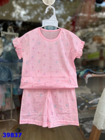 Bộ Chummy xuất Hàn hồng hoa - size 130