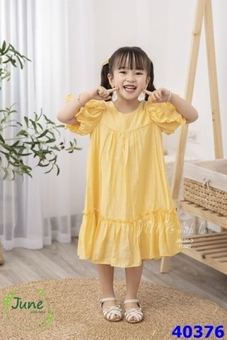 Đầm June tơ tay bèo vàng - size 2y