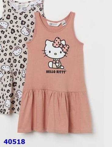 Đầm H&M nâu Kitty - size 2-4y