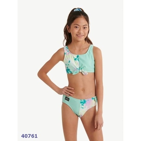 Đồ bơi Justice xanh lá loang - size 16-18y