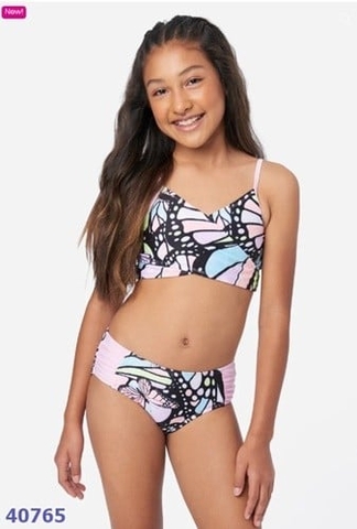 Đồ bơi Justice bướm tím nhìu màu - size 12-14y