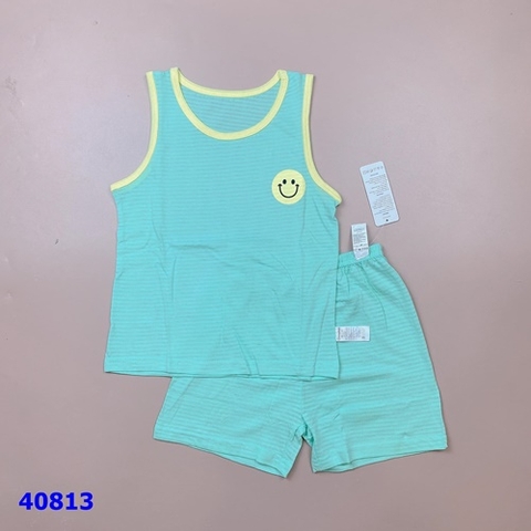 Bộ Maykids xanh lá mặt cười - size 90