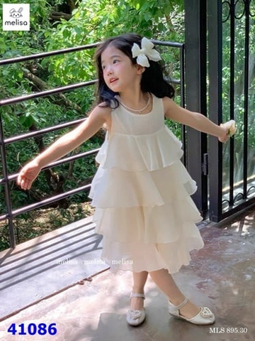 Đầm Melisa kem sát nách nhìu tầng - size 8-9y