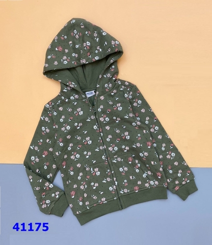 Áo khoác Tape LOEIL xanh rêu hoa nhí - size 4y