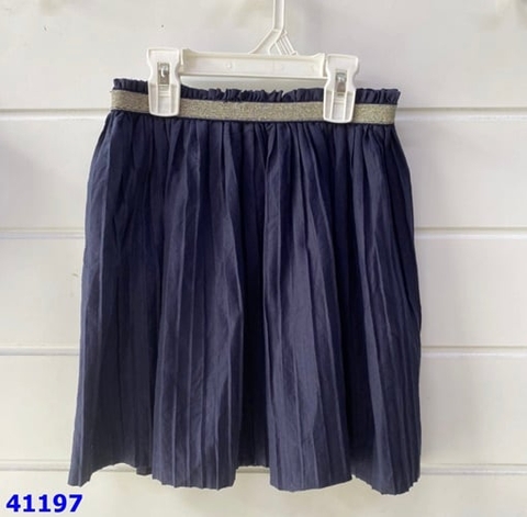 Chân váy Sela xanh đen viền vàng