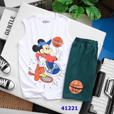 Bộ Oshkosh trắng Mickey - size 16-18y