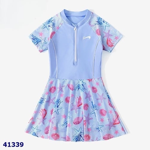 Váy bơi liền xanh váy lưới biển - size 150