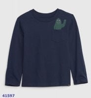 Áo BabyGap xanh đen quái vật - size 12-18m