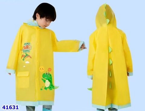 Áo mưa vàng khủng long - size S (90-100)