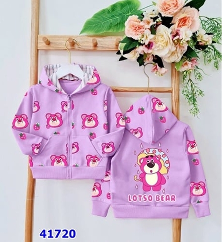 Áo khoác Gấu Dâu Lillie tím - size 11y
