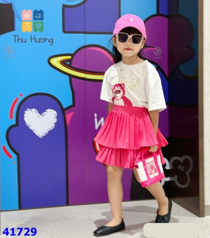 Bộ váy MiaKid gấu dâu - size 18-24m