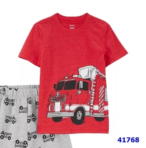 Áo Carter đỏ xe cứu hỏa - size 2y