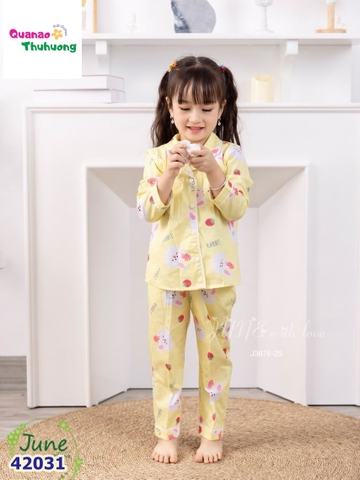 Pijama June vàng thỏ dâu