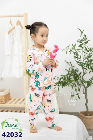 Pijama June hồng khủng long