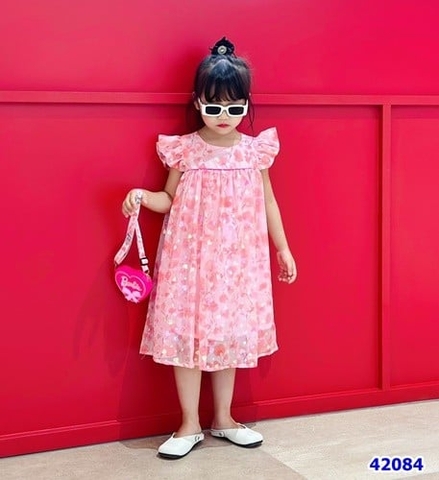 Đầm Sofia hồng trái tim - size 6y
