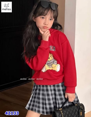 Set váy Melisa đỏ gấu Teddy - size 3-4y