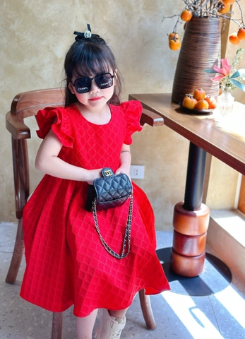 Đầm Sofia cánh tiên đỏ - Size 12-18m