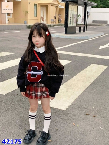 Set Hoodie J&J đen G - size 3-4y