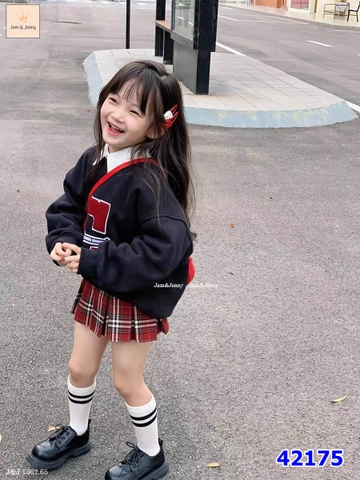 Set Hoodie J&J đen G - size 3-4y