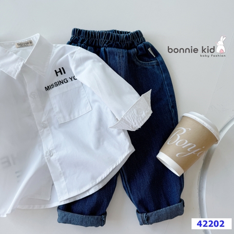 Set Bonnie sơmi trắng, quần jean