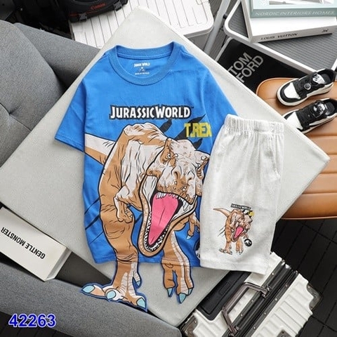 Bộ Jurassic xanh k.long- size 14y