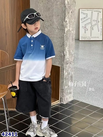 Áo Polo YzzY xanh dương - size 130