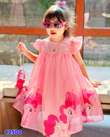Đầm Sofia Candy hồng kì lân - szie 12/18m