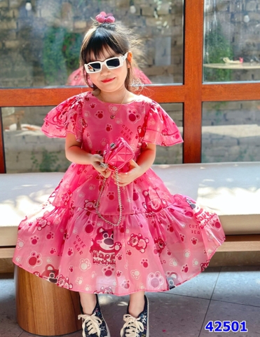 Đầm Sofia gấu dâu Lotso
