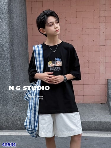 Áo NG hoạt hình KGTueoizn đen - size 180