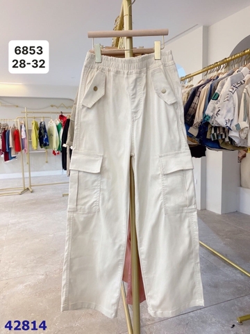Quần kaki màu be túi hộp - size 16-18y