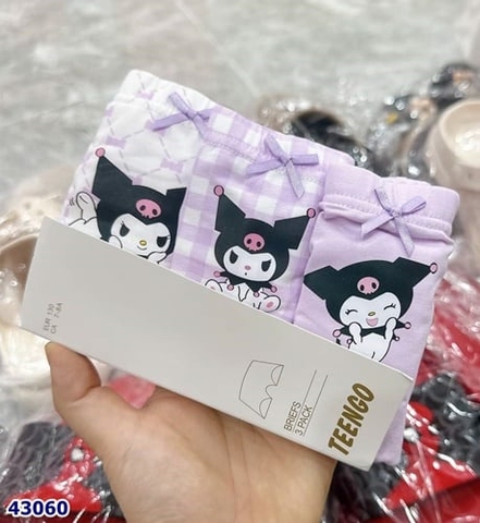 Set 3chip Teengo tím Kuromi - size 140