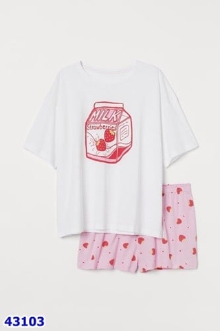 Bộ H&M tím trái cam - size 6-8y